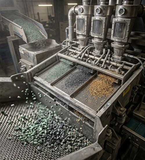 Abrasive grit processing